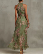 Willluxe® Gathered Halter Midi Dress