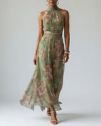 Willluxe® Gathered Halter Midi Dress