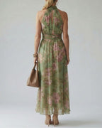 Willluxe® Gathered Halter Midi Dress
