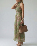 Willluxe® Gathered Halter Midi Dress