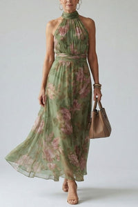 Willluxe® Gathered Halter Midi Dress