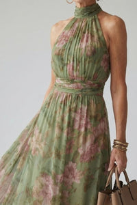Willluxe® Gathered Halter Midi Dress