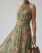 Willluxe® Gathered Halter Midi Dress
