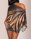 Willluxe® Sheer Asymmetrical Two-Piece Set