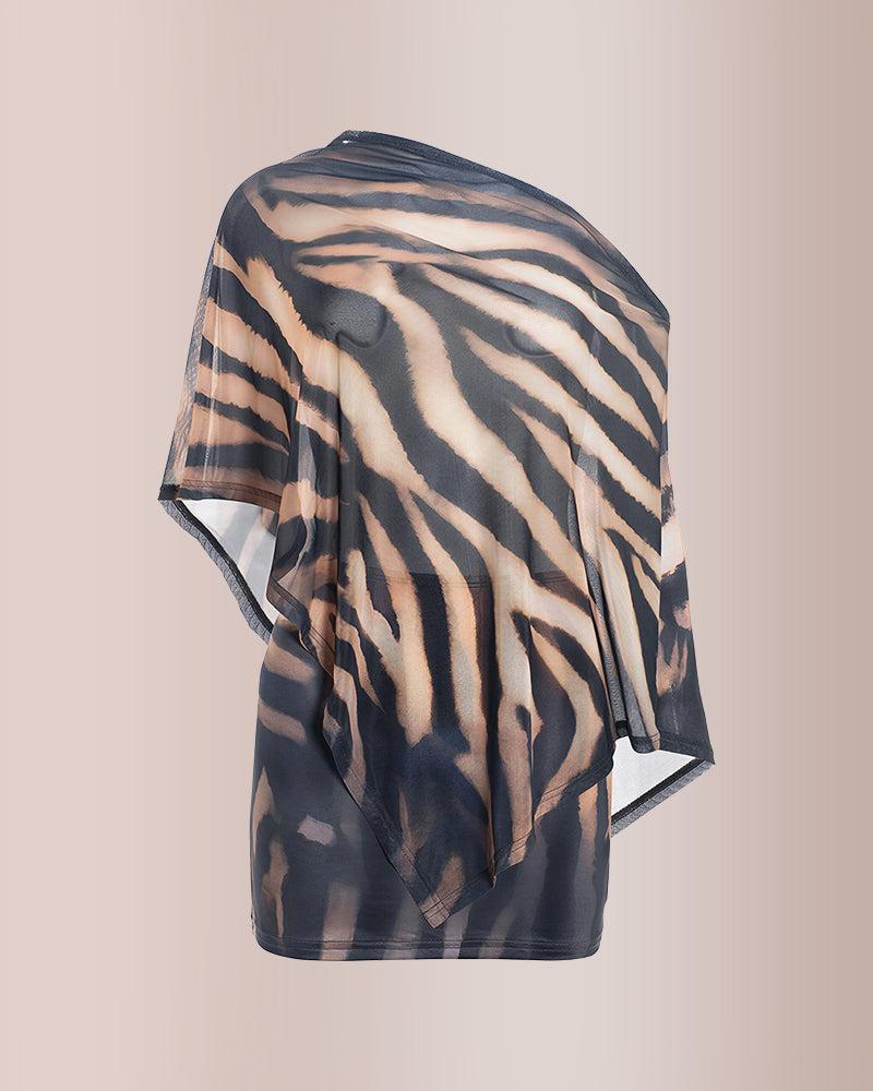 Willluxe® Sheer Asymmetrical Two-Piece Set