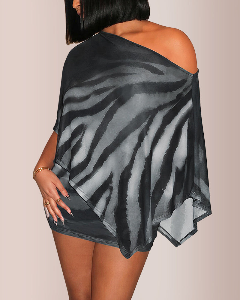 Willluxe® Sheer Asymmetrical Two-Piece Set