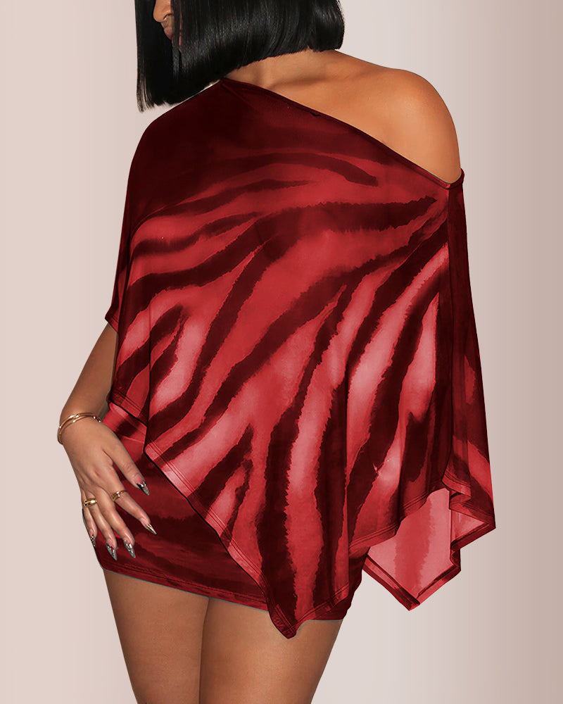 Willluxe® Sheer Asymmetrical Two-Piece Set
