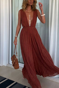 Willluxe® Vacation Style V-neck Lace-up Jumpsuit