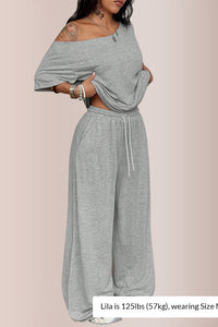 Willluxe® The Effortless Chill Off-Shoulder Lounge Set