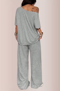 Willluxe® The Effortless Chill Off-Shoulder Lounge Set