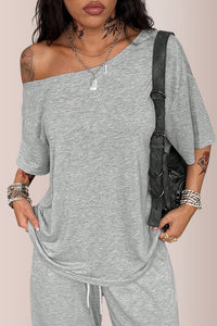 Willluxe® The Effortless Chill Off-Shoulder Lounge Set
