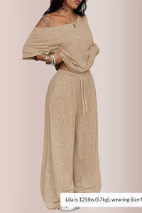 Willluxe® The Effortless Chill Off-Shoulder Lounge Set