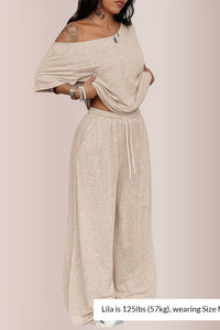 Willluxe® The Effortless Chill Off-Shoulder Lounge Set