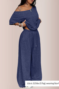 Willluxe® The Effortless Chill Off-Shoulder Lounge Set