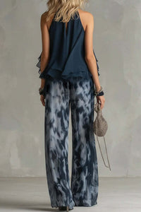 Willluxe® Ludovica Off-Shoulder Blouse and Pants Set Elegant Two-Piece Outfit