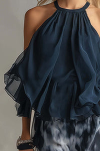 Willluxe® Ludovica Off-Shoulder Blouse and Pants Set Elegant Two-Piece Outfit