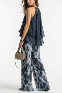 Willluxe® Ludovica Off-Shoulder Blouse and Pants Set Elegant Two-Piece Outfit