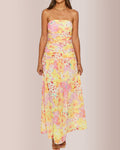 Willluxe® Floral Strapless Smocked Maxi Dress