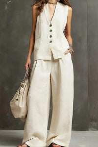 Willluxe® Breezy Summer Waistcoat & Trousers Suit