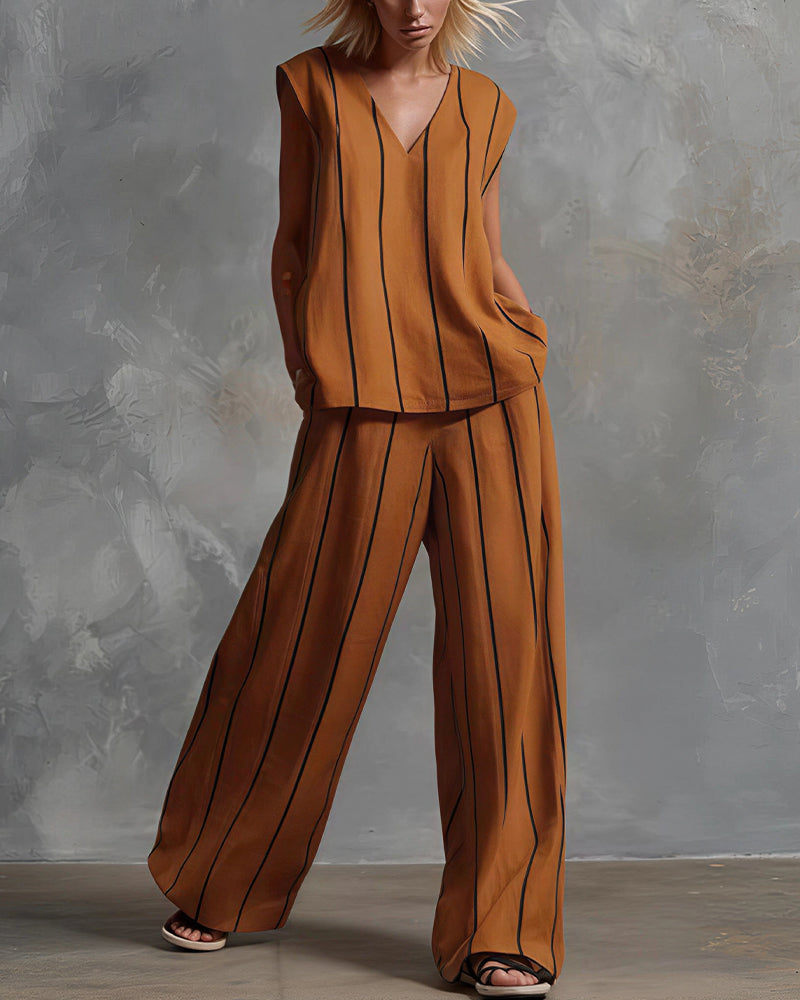Willluxe® Effortless Striped Two-Piece Set