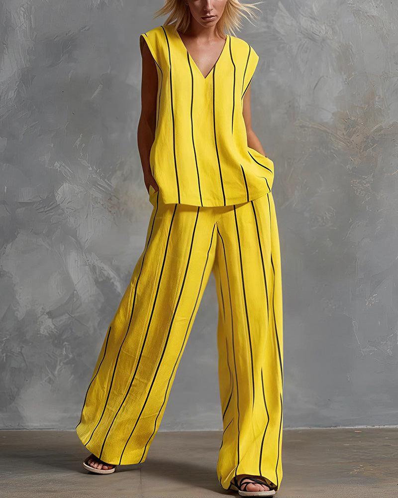 Willluxe® Effortless Striped Two-Piece Set