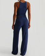 Willluxe® Racerback Tank & Wide-Leg Pants Lounge Set