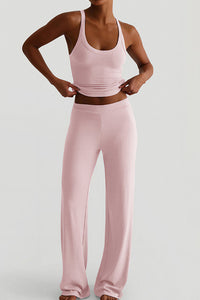 Willluxe® Racerback Tank & Wide-Leg Pants Lounge Set