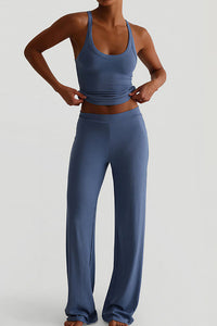 Willluxe® Racerback Tank & Wide-Leg Pants Lounge Set