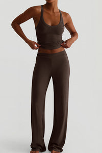 Willluxe® Racerback Tank & Wide-Leg Pants Lounge Set