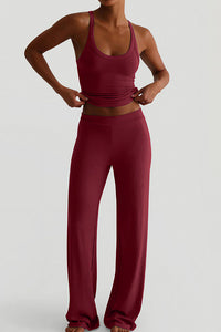 Willluxe® Racerback Tank & Wide-Leg Pants Lounge Set