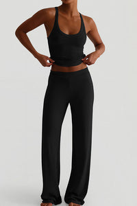Willluxe® Racerback Tank & Wide-Leg Pants Lounge Set