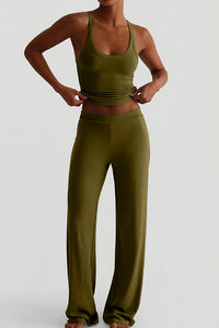 Willluxe® Racerback Tank & Wide-Leg Pants Lounge Set