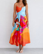 Willluxe® Western Graphic Print Midi Dress