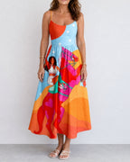 Willluxe® Western Graphic Print Midi Dress