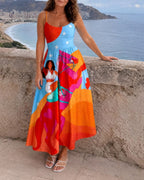 Willluxe® Western Graphic Print Midi Dress
