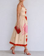 Willluxe® Heart Motif Sleeveless Midi Dress