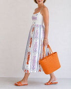 Willluxe® Lobster Print Sleeveless Midi Dress