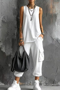 Willluxe® Sleeveless Tank & Cropped Ankle Pants Set