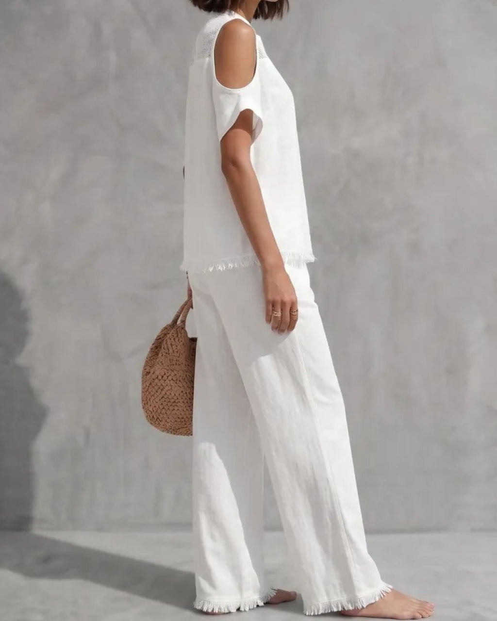 Willluxe® Off-Shoulder Short-Sleeve Pantsuit