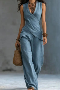 Willluxe® European Chic V-Neck Casual Set