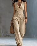 Willluxe® European Chic V-Neck Casual Set