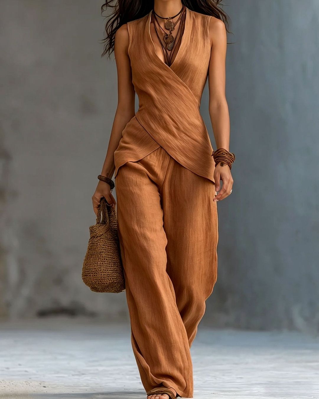 Willluxe® European Chic V-Neck Casual Set