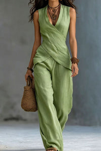 Willluxe® European Chic V-Neck Casual Set