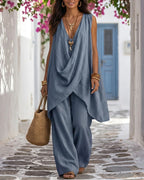 Willluxe® Boho Draped Two-Piece Set