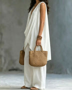 Willluxe® Boho Draped Two-Piece Set