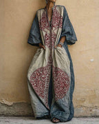 Willluxe® Loose Sleeves Ethnic Printed V-Neck Jumpsuits