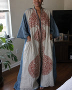 Willluxe® Loose Sleeves Ethnic Printed V-Neck Jumpsuits