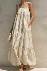Willluxe® Boho Tiered Maxi Dress Flowy Strappy