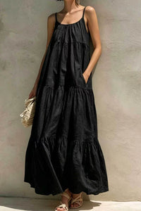 Willluxe® Boho Tiered Maxi Dress Flowy Strappy