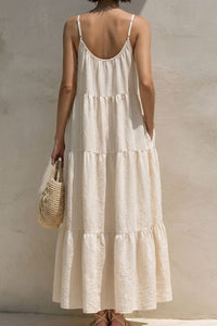 Willluxe® Boho Tiered Maxi Dress Flowy Strappy